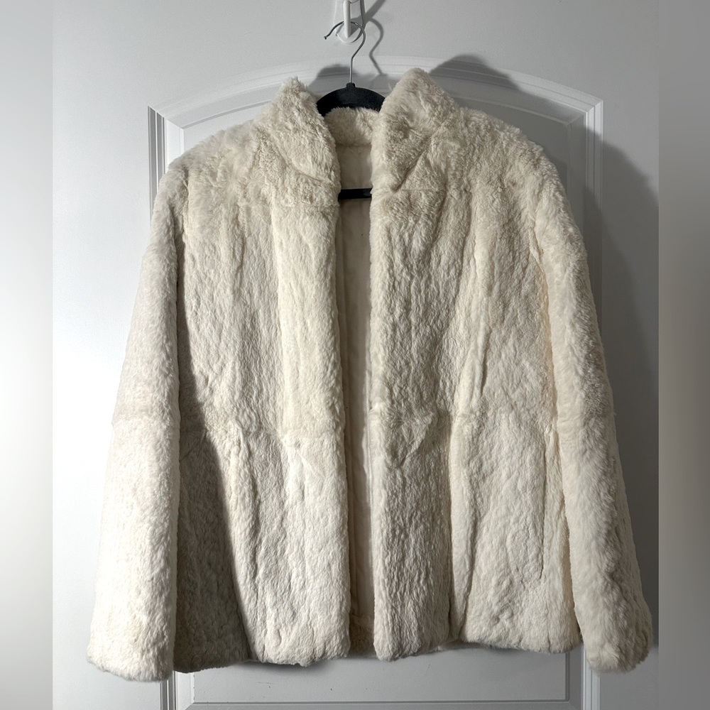 Vintage Rabbit Fur Coat / Mob Wives Style Size Medium